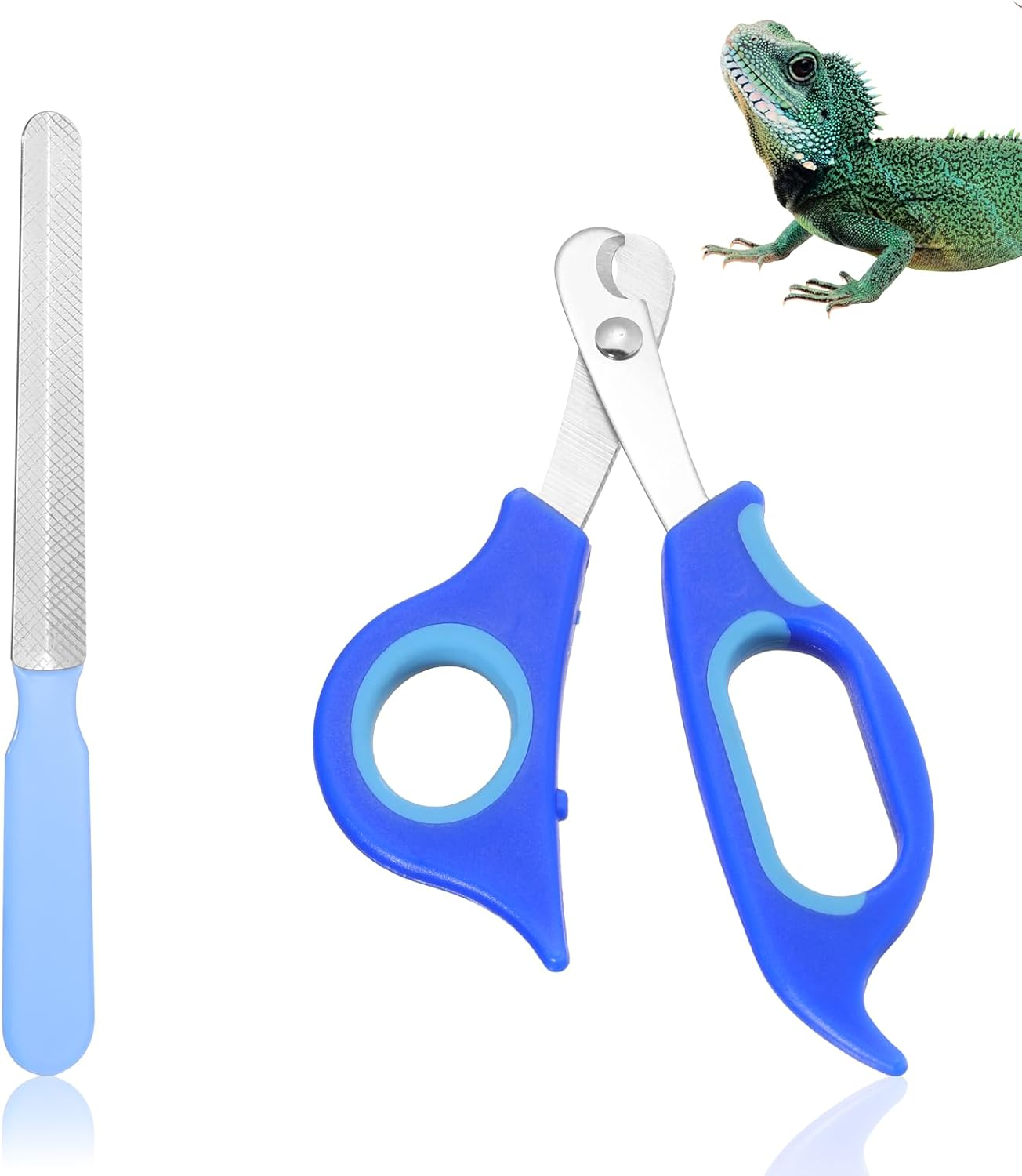 COMNICO Cat Nail Clippers and Nail File Stainless Steel Bearded Dragon Nailclippers Lizard Clipper Catsupplies Professional Grooming Pet Tool for Reptile Cat Dog Clippers image number 5