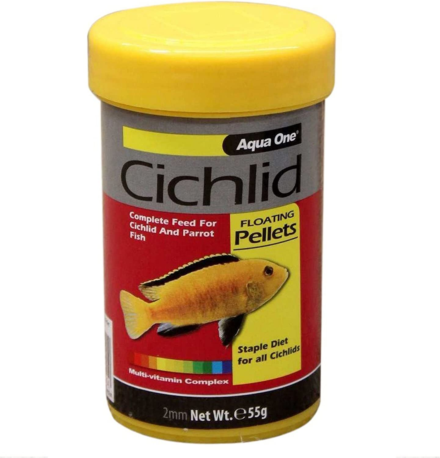 Cichlid Floating Pellet Food 2Mm 480G Fish Food 11543 Aquarium Aqua One image number 2