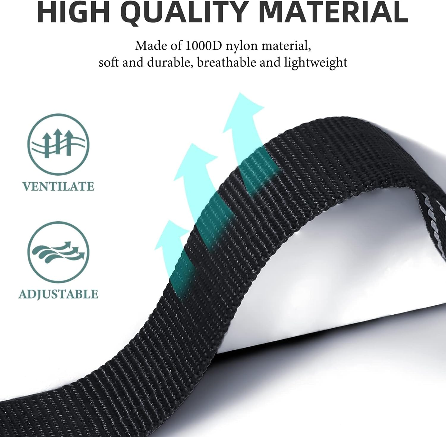 Collar Replacement Strap, Reflective Replacement Nylon Collar Strap Dog GPS Training Bark Receiver Collars, Durable Adjustable E Collar Straps for Small Medium Large Dogs, Black image number 2