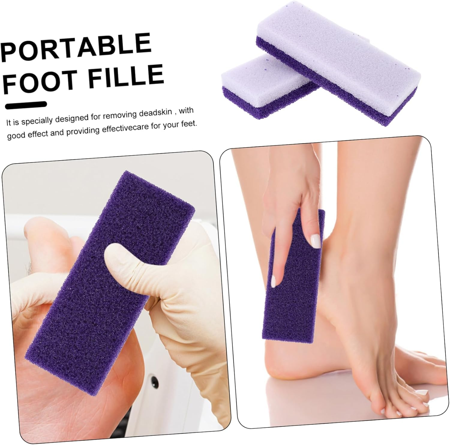 Minkissy 2Pcs Foot Scrubber Bulk Sponges Foot Pedicure Tool Disposable Pedicure Kit Shower Foot Scrubber Cleaning Scrubber Foot Exfoliator Tools Pumice Stone Cleansing Cleaning Kit image number 6