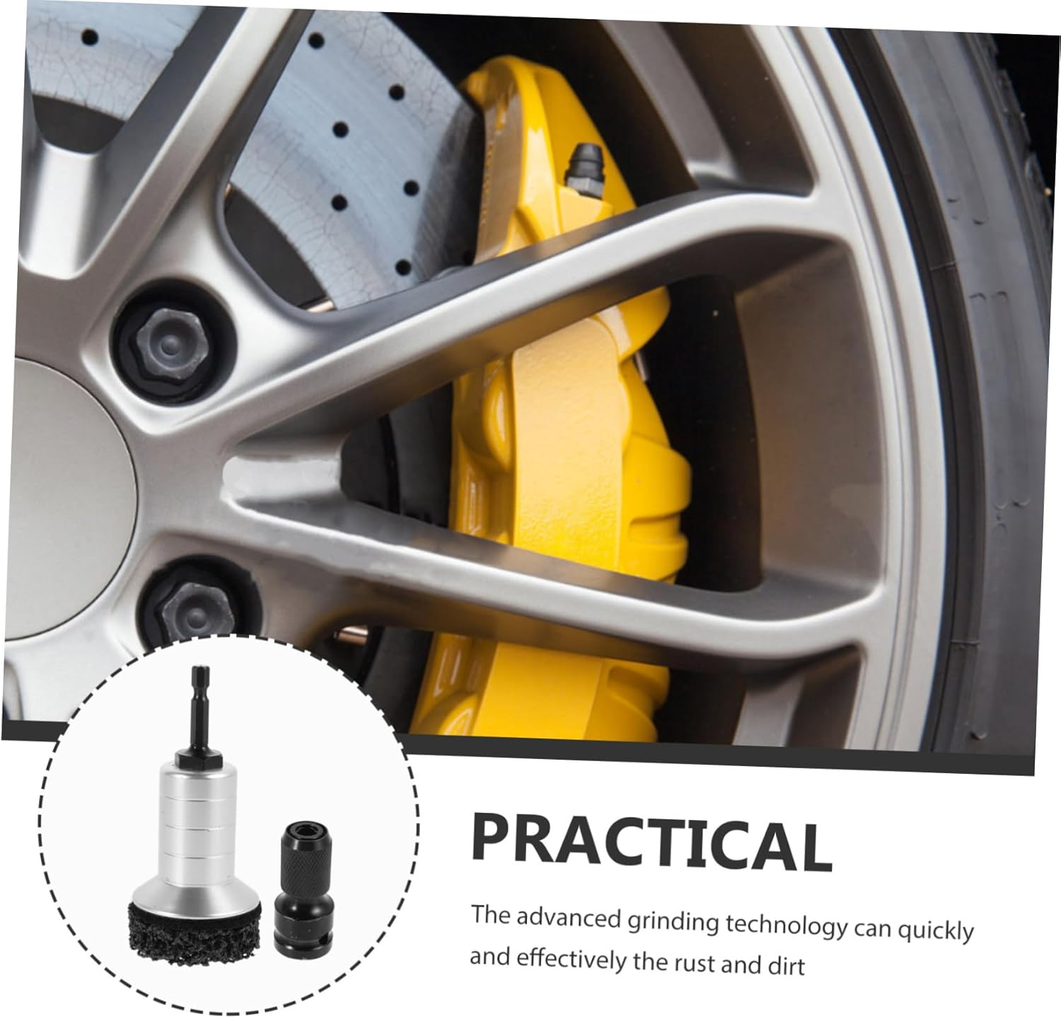 ERINGOGO Automotive Wheel Hub Rust Removal Tool Efficient Polishing Pads for Brake Disc Maintenance and Wheel Cleaning Buffing Kit For image number 1