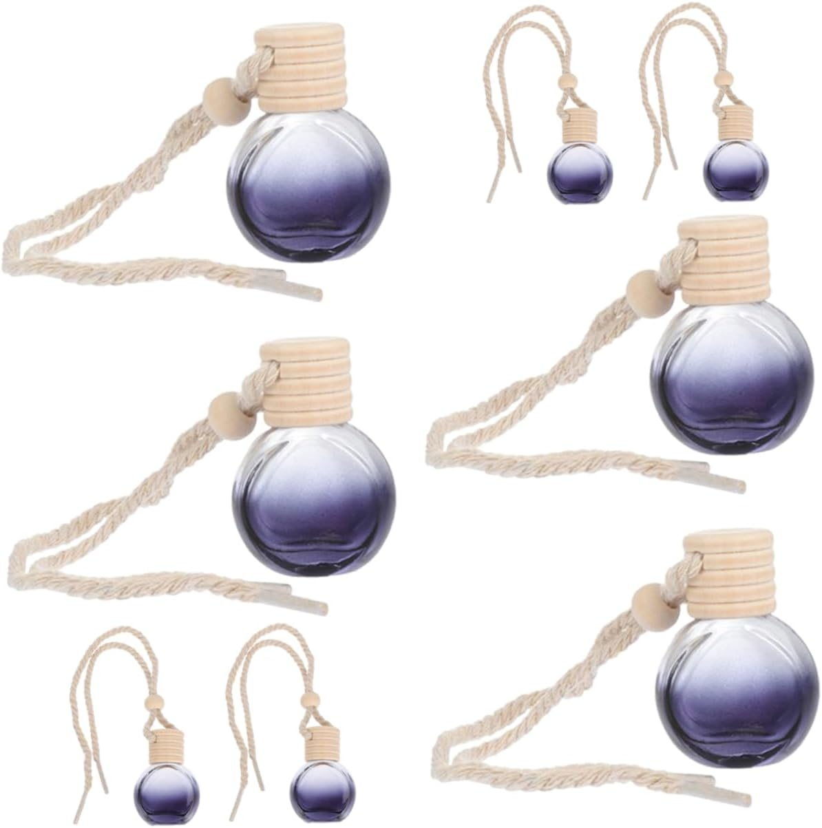 8Pcs Car Scent Diffuser Hanging Perfume Bottle Pendant Air Freshener for Car Decorative Aroma Bottle Reusable Scent Container image number 5