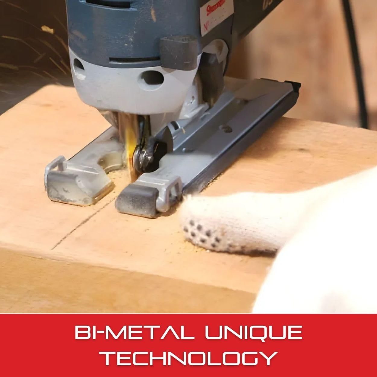 Starrett Jigsaw Blades Set - 2 Pack Dual Cut Blade for Wood Cutting - BU3DC-2 image number 3