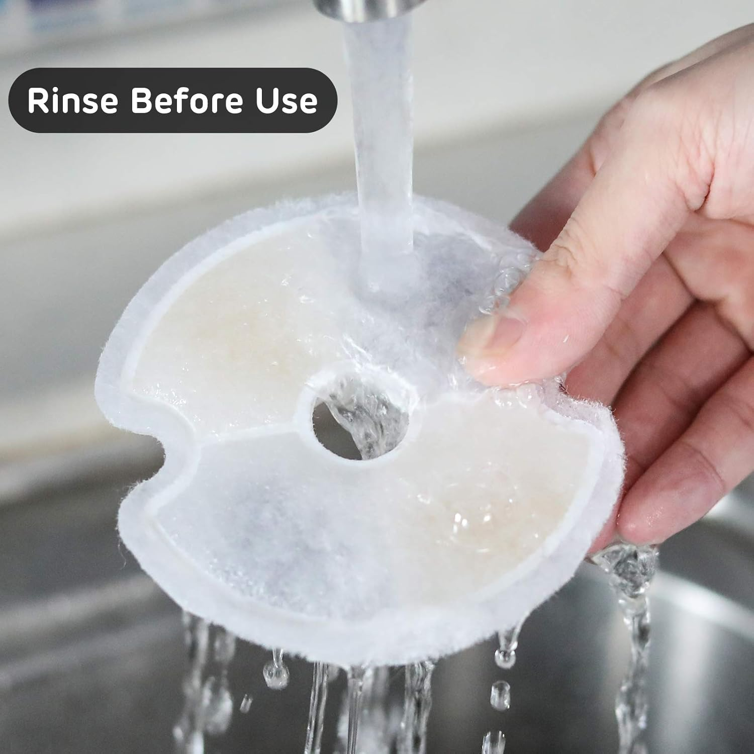 Ipettie Water Fountain Carbon Filters for Stainless Steel Cat Drinking Fountain and Neverland Cat Water Fountain with LED Light, IP-670-F4, 4 Packs (RESTOCK within a Week) image number 4