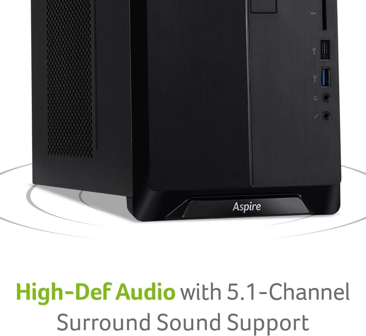 2022 Acer Aspire TC Desktop | Intel 6-Core I5-10400 Processor | 32GB DDR4 1TB Nvme SSD | Intel UHD Graphics | Wifi AX | BT | USB 3.2 | Type C | HDMI | RJ45 | DVD Writer | Windows 11 Home image number 6