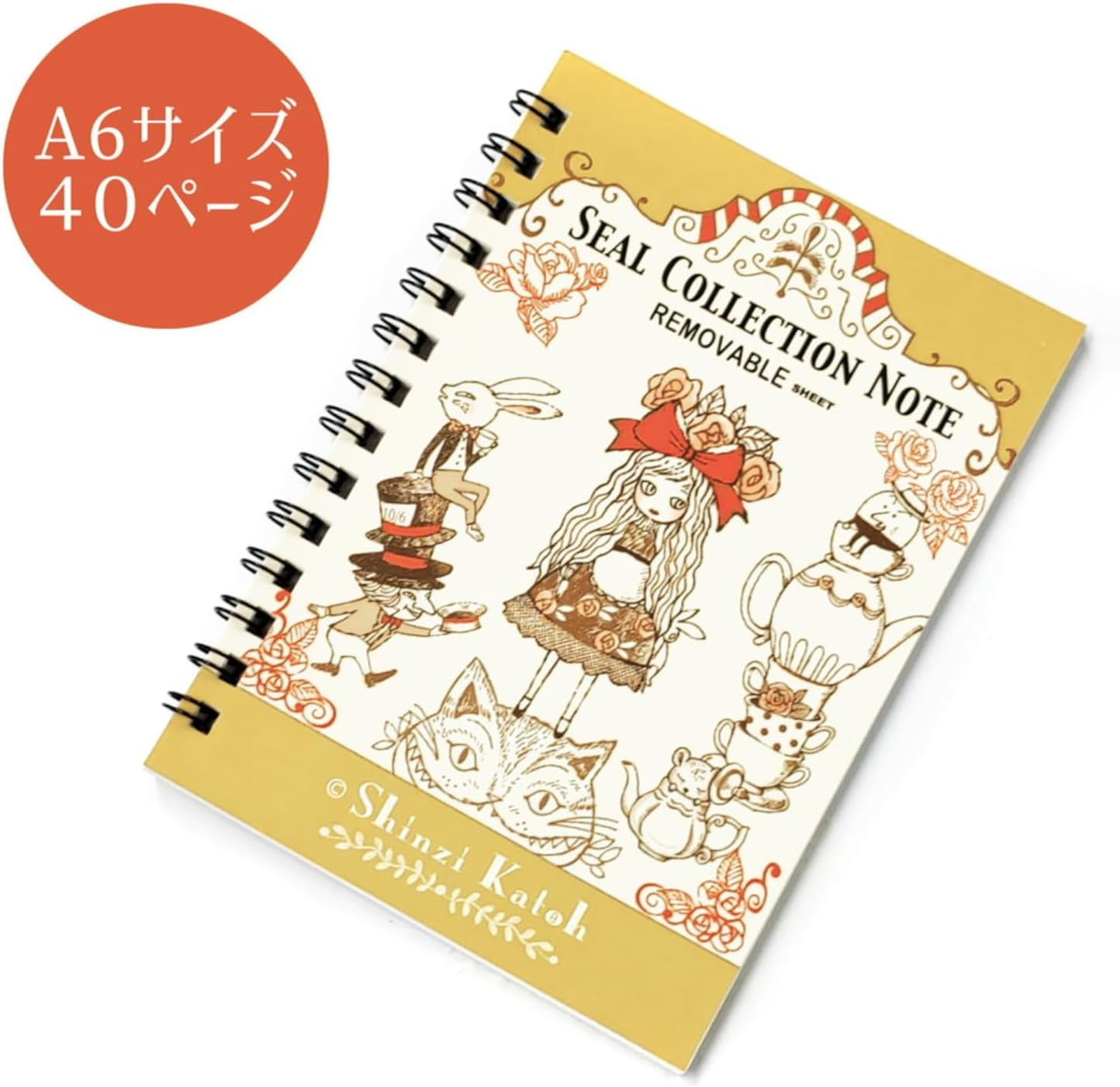 Sealdo Ks-Sb-10029 Shinzi Katoh Alice A6 Sticker Book, Made in Japan, 40 Pages image number 2