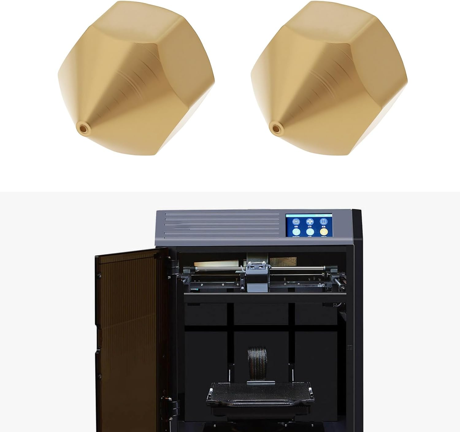 Create Idea 5Pcs 3D Printer Nozzle 1.75/0.4Mm Copper Nozzle Compatible with Tiertime UP