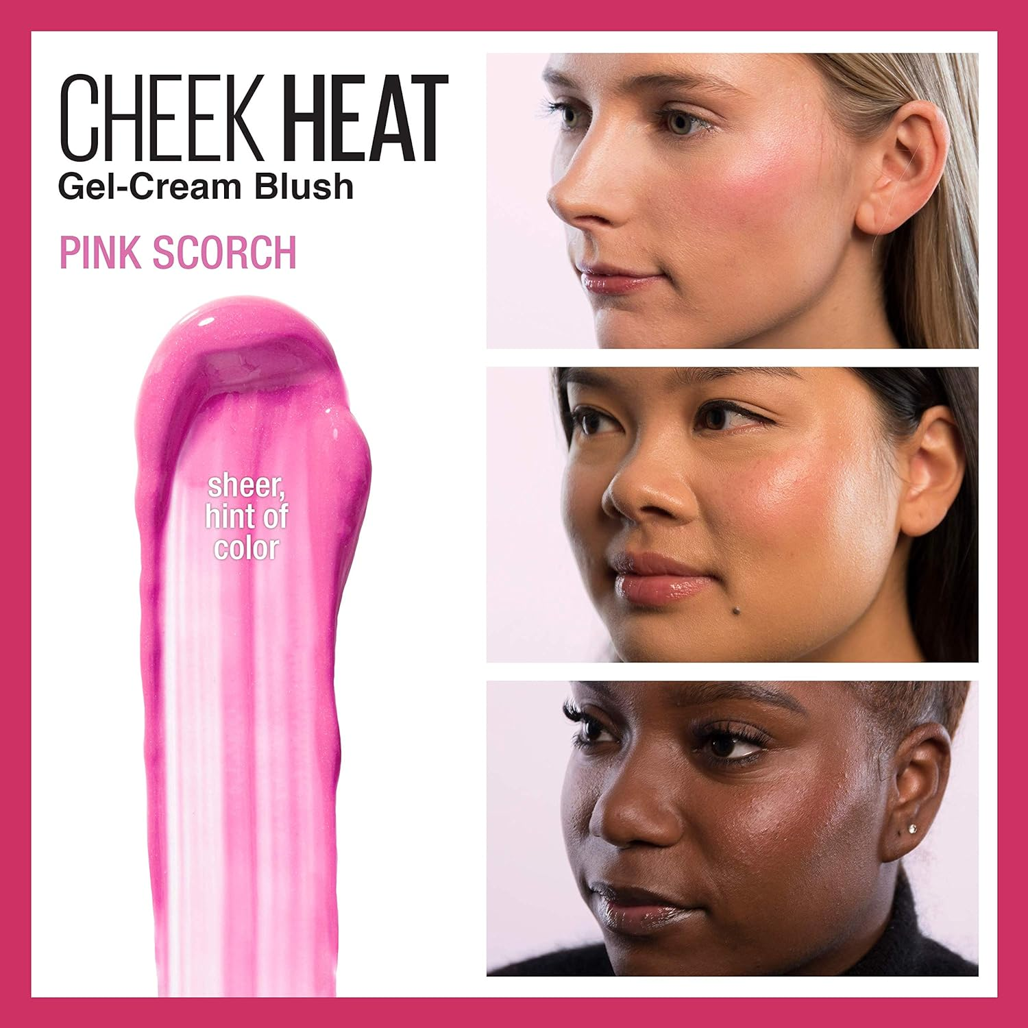 Maybelline New York Cheek Heat Gel Cream Blush, Pink Scorch image number 5