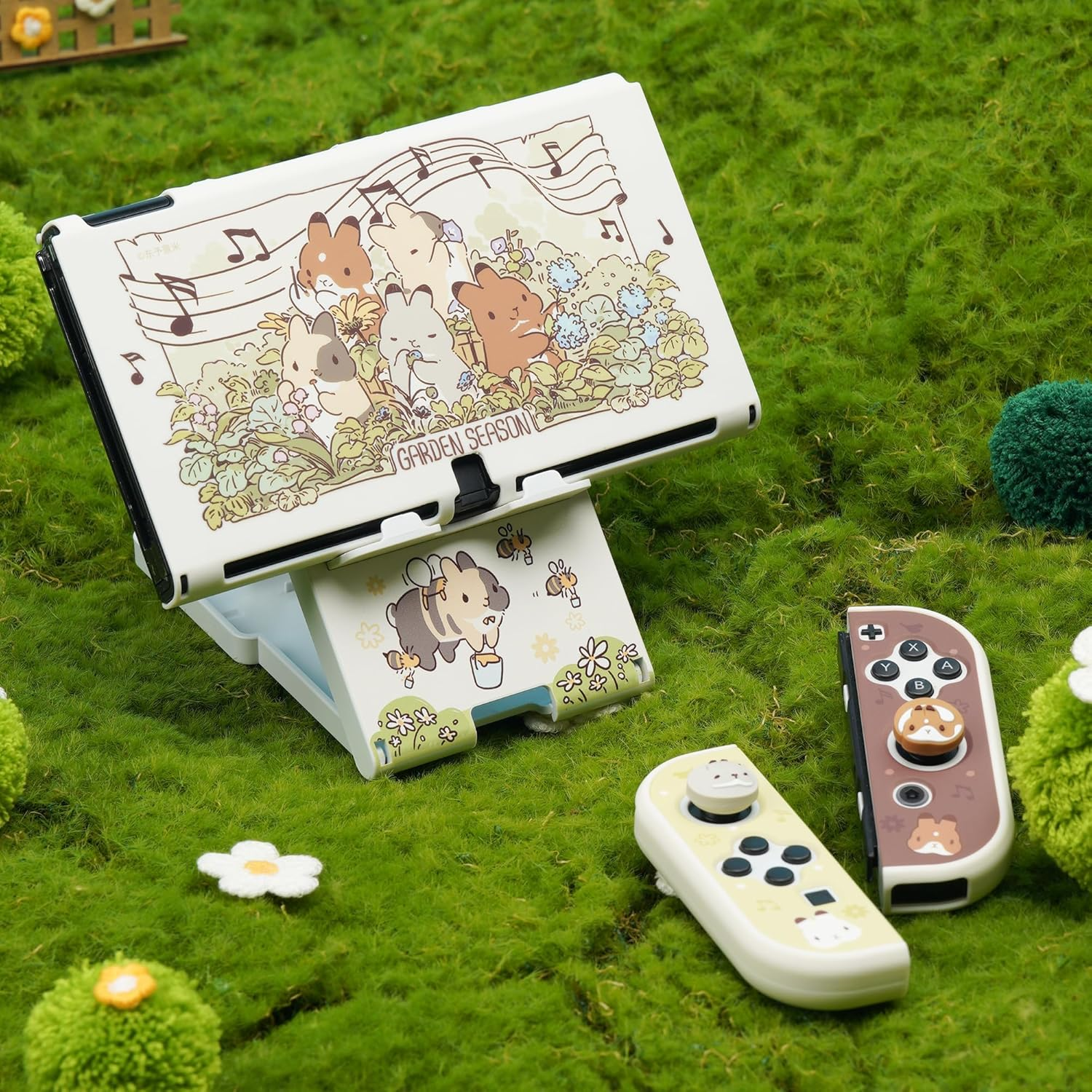 Geekshare Switch Stand, Angle Adjustable Playstand Compatible with Switch/Oled/Switch Lite, Portable Foldable Holder Bracket (Team Timothy)