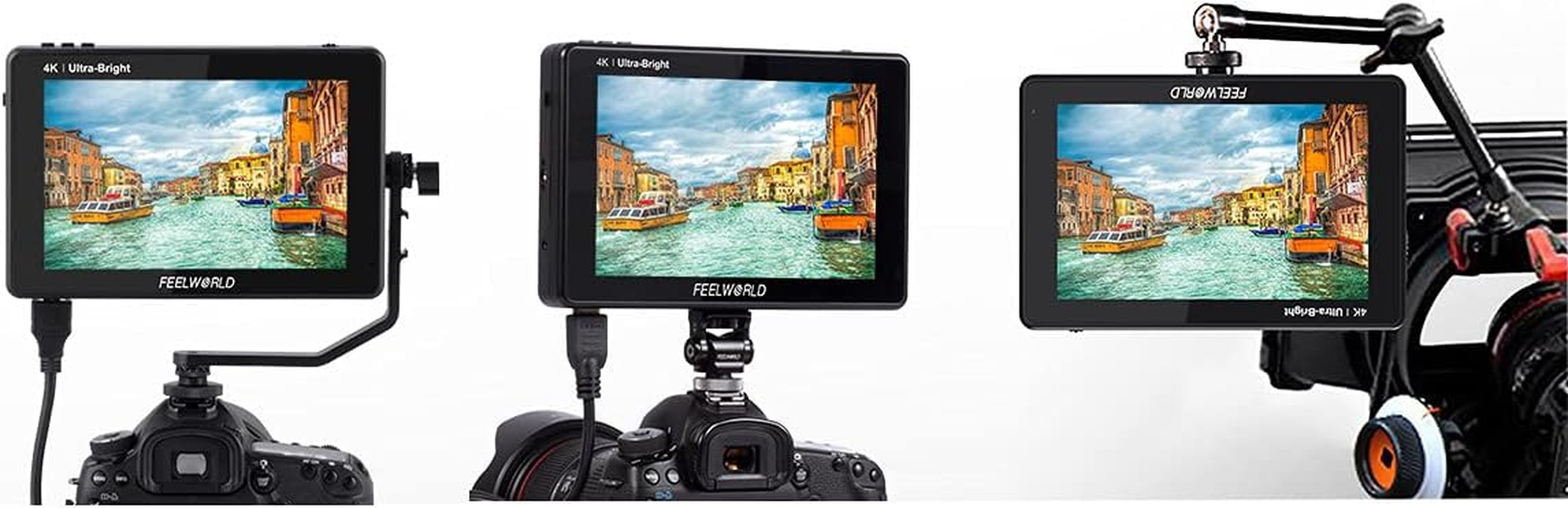 FEELWORLD LUT7 Pro 7 Inch Camera Field Monitor 2200Nit Touch Screen 1920 * 1200 4K HDMI IPS Panel 3D LUT image number 3