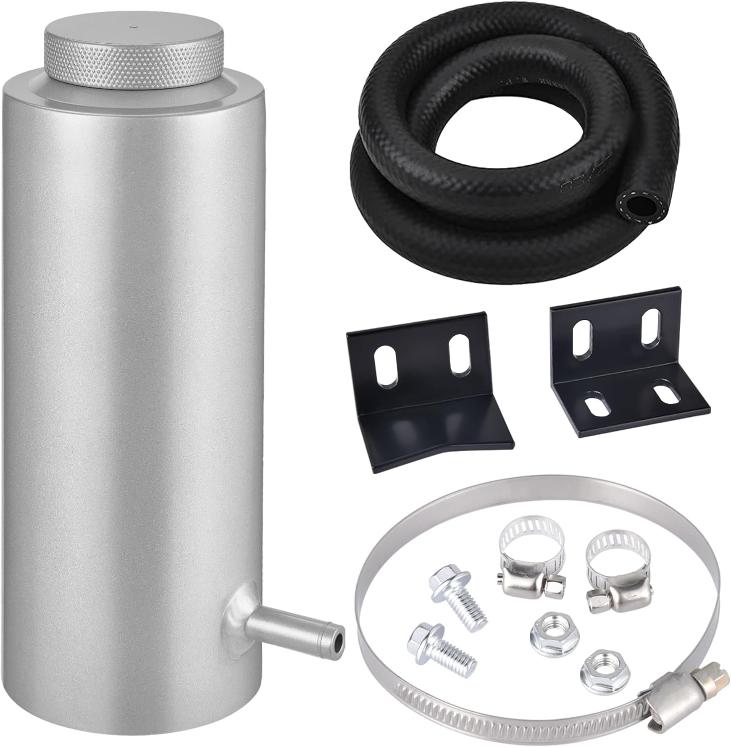 EVIL ENERGY Coolant Overflow Tank, Radiator Overflow Bottle 800Ml Aluminum Universal Black