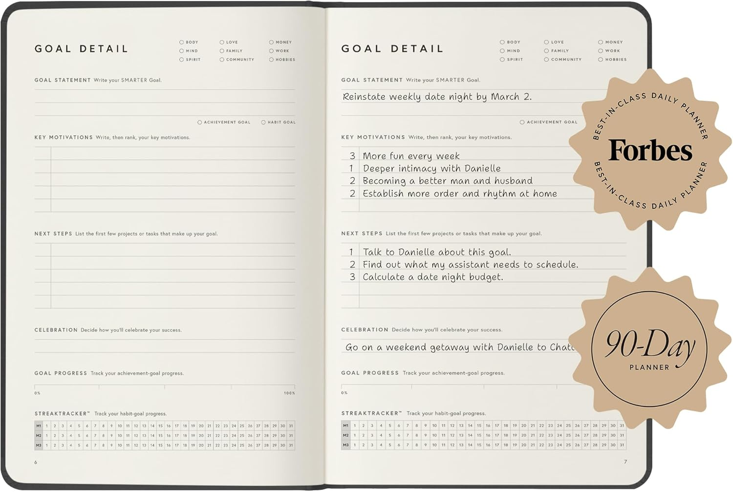 Full Focus Navy Linen Planner by Michael Hyatt - the #1 Daily Planner to Set Annual Goals, Increase Focus, Eliminate Overwhelm, and Achieve Your Biggest Goals - Hardcover - Finch image number 5