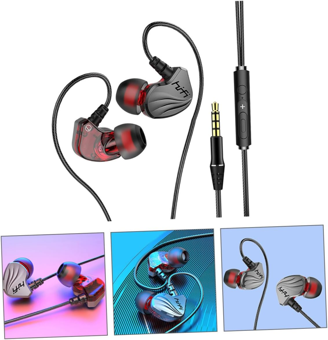 DOITOOL Wired Earphones Plug Mobile Phone Headphones Comfortable for Long Wear image number 2