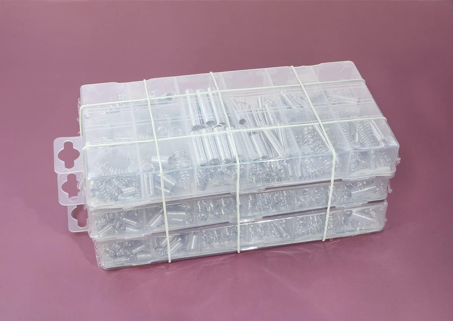 ONLYKXY 350Pcs White Natural Rubber Bands,25Mm/32Mm/38Mm/50Mm Soft Elastic Bands Hair Ties for Hair Braids Hair Rubber Ring image number 3