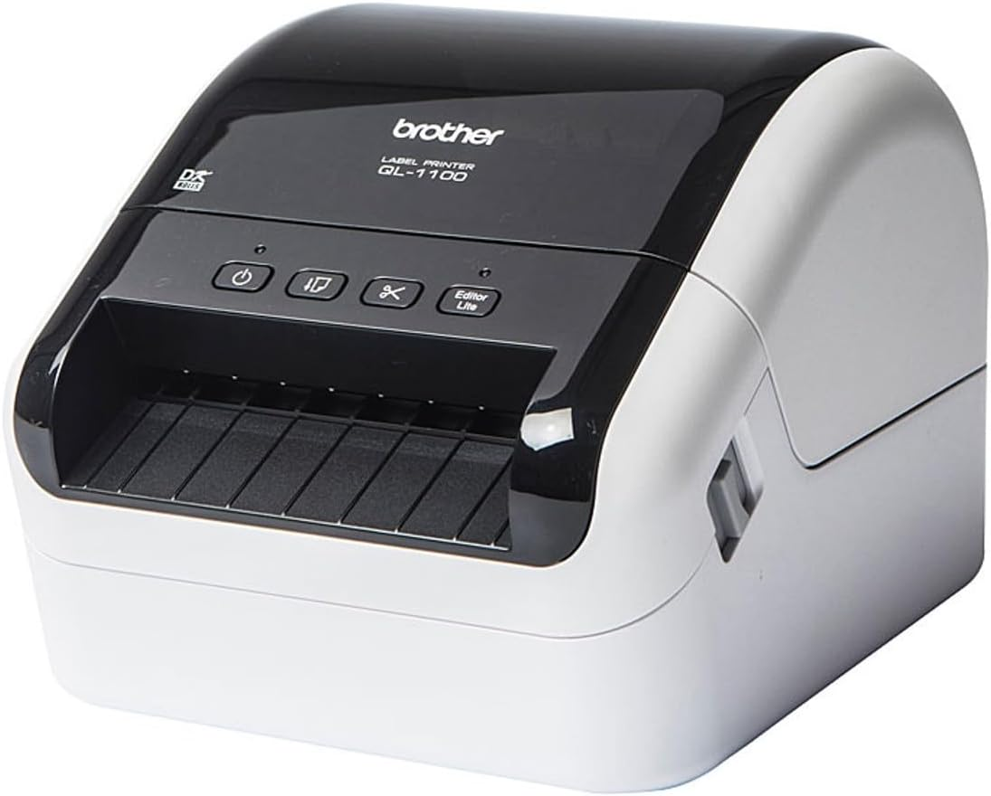 Brother QL-800 Label Maker, Address Label Printer, Desktop, up to 62Mm Wide Labels, Red & Black Printing