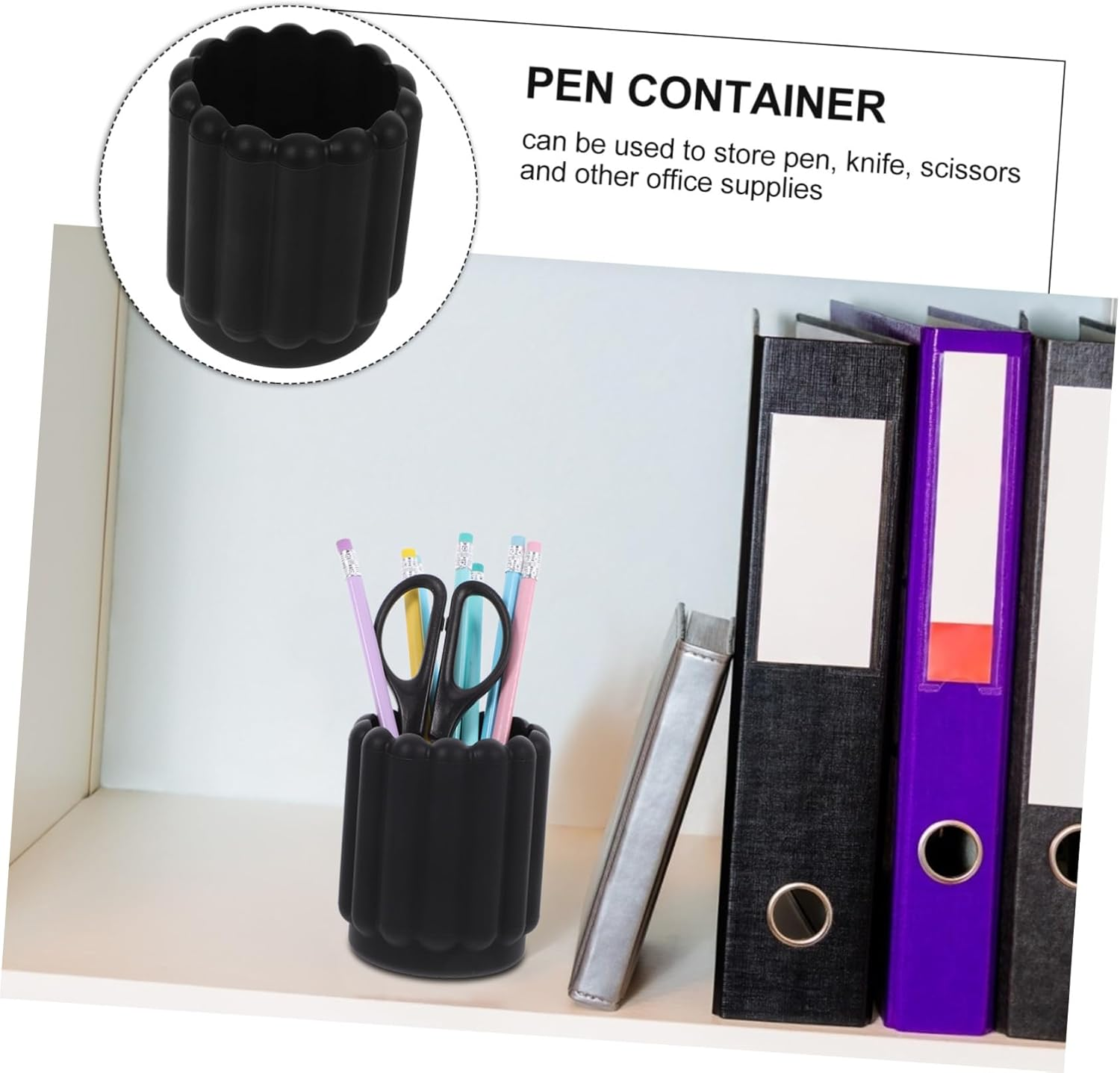 NUOBESTY Silicone Pen Holder Desk Tidy Holder for Simple Style Pen Box Stationery Storage for Makeup Brush image number 6