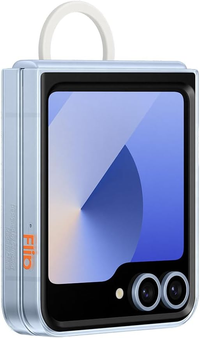 Samsung Phone Case with Ring for Samsung Galaxy Z Flip 6, Clear