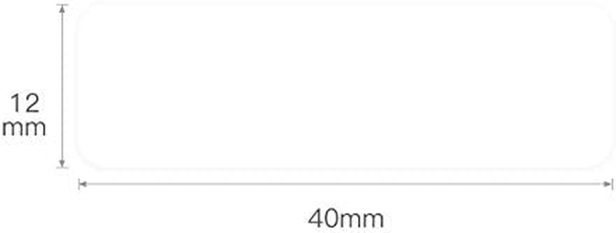 Niimbot Thermal Label Paper 0.5" 12X40Mm-160Pcs for D11 D110 D101 Portable Label Printer (Assorted Colours) (White)