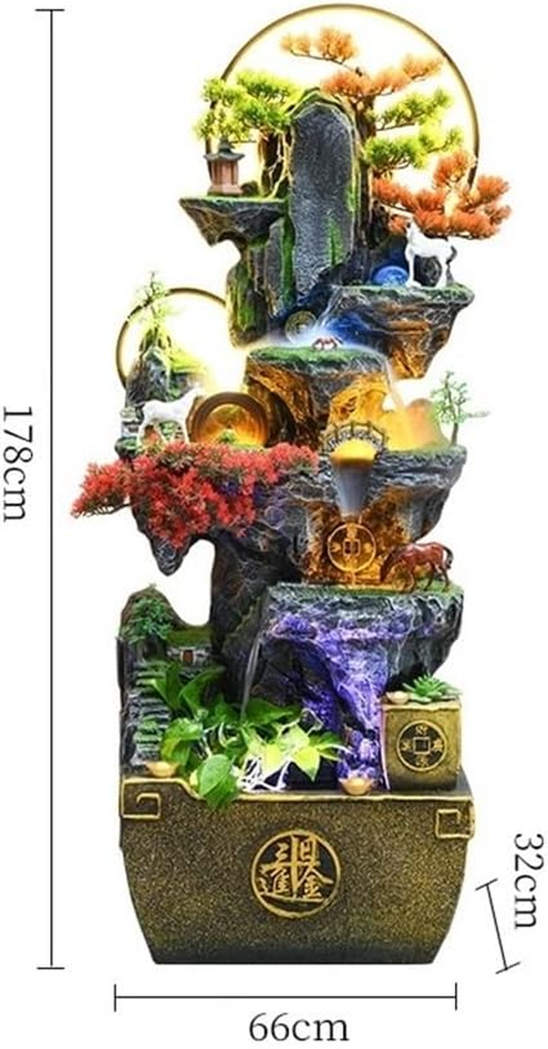 Outdoor Fountain Large Feng Shui Floor to Ceiling Circular Water Landscape Decoration Balcony, Office Entrance image number 1