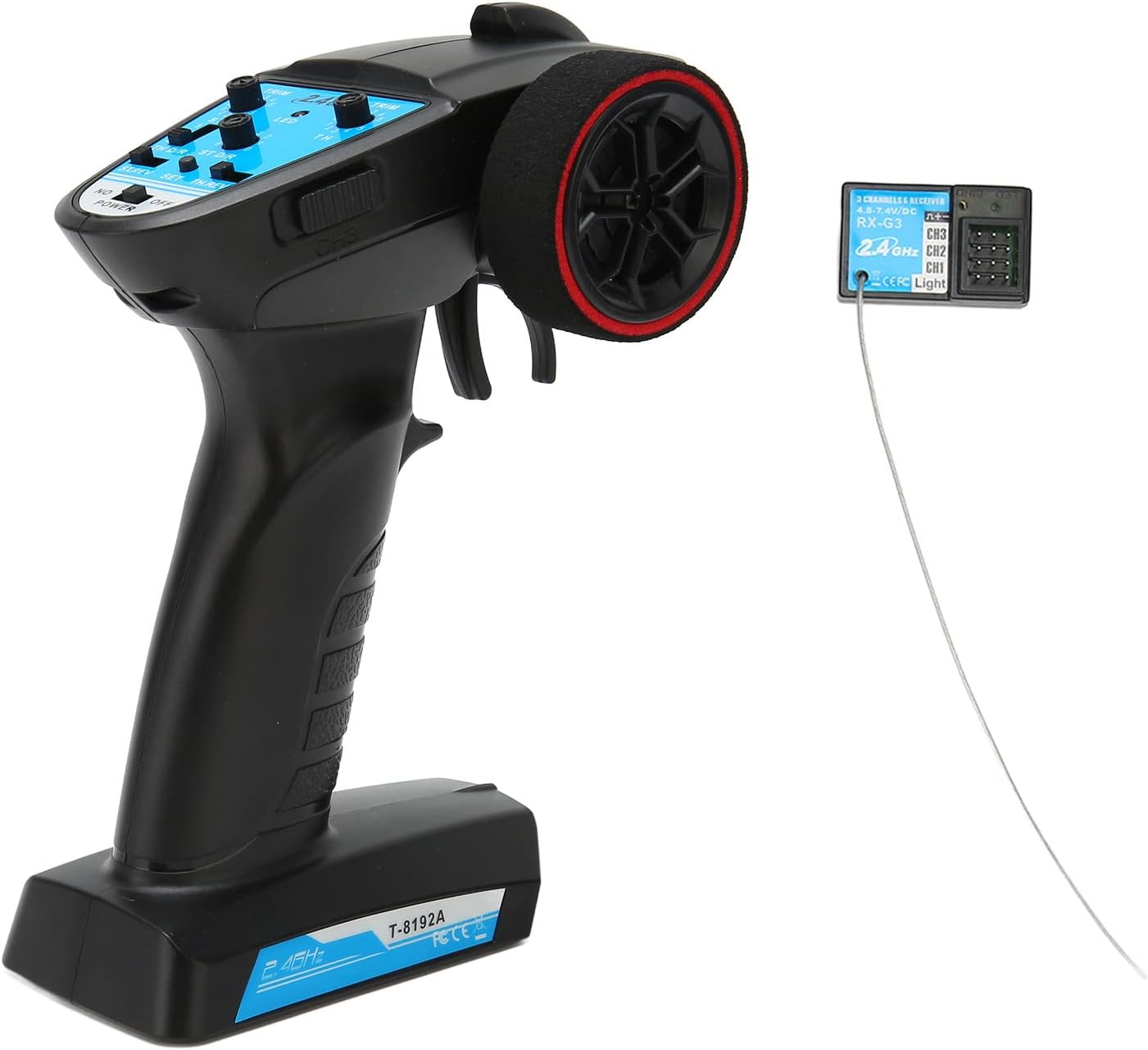 RC Transmitter and Receiver 3 Channel 2.4Ghz Radio Control with Speed ​​Adjustment Remote Control for RC Crawler Drifting Buggy Cars and Boats image number 3