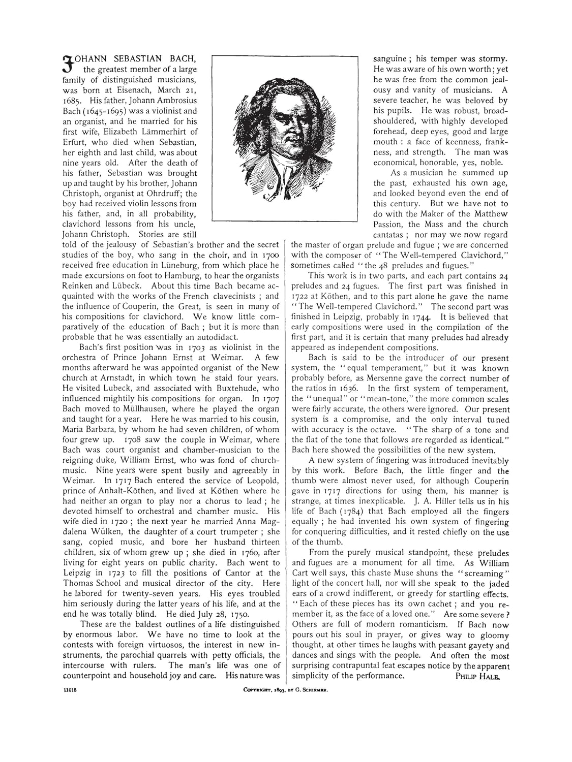 G. Schirmer, Inc. Bach Well Tempered Clavier Book 1: Schirmer Library of Classics Volume 13 Piano Solo image number 1