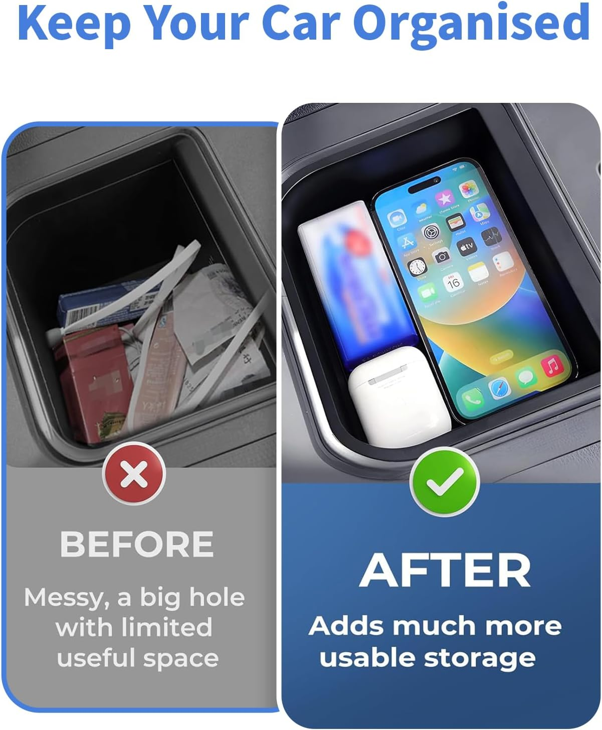 Center Console Cool Box Organizer for Toyota Land Cruiser Prado 250 2024-2025 and Lexus GX 550, Precise Fit with Neat Storage and Anti-Slip Liner for Road Trips and Daily Use image number 1