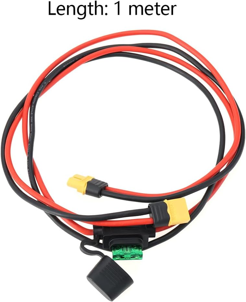 12AWG XT60 Extension Cable XT60 Male to Female Connector Cable with 30A Fuse for Electric Bikes Drone Model Planes Model Cars Lipo Battery Charger, 1M/3.2Ft image number 5