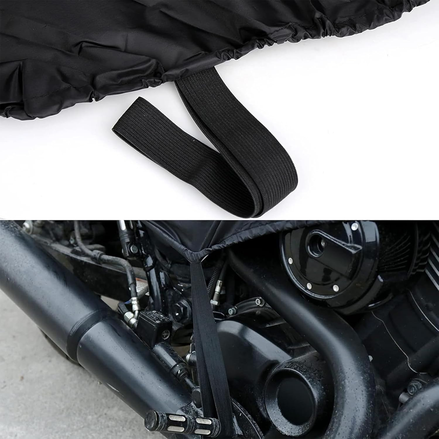 Outdoor Motorcycle Cover,Motorcycle Lightweight Half Cover Outdoor | Protector Rain Dustproof for Electric Vehicle Automotive Sun Protection All Season image number 1