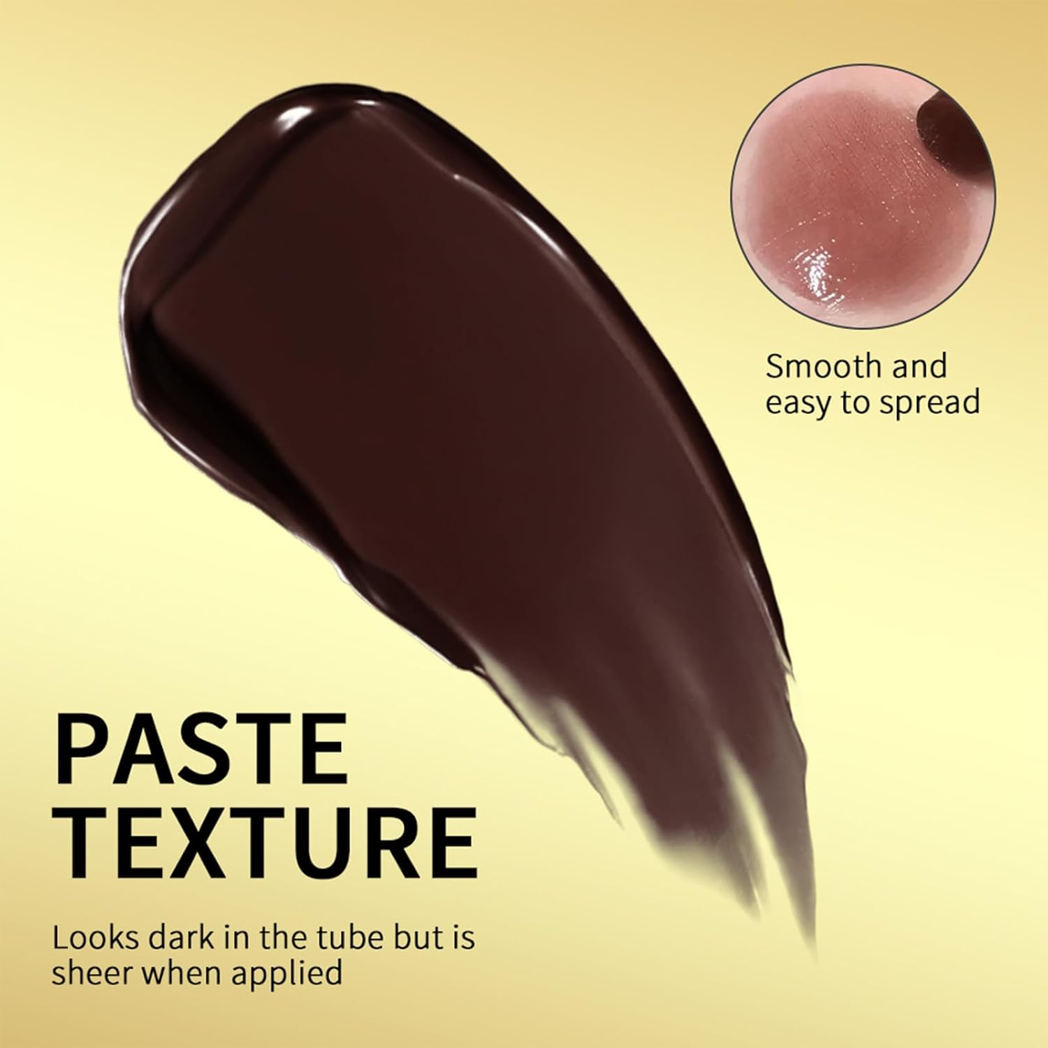 Black Honey Lipstick,Hydrating Non-Sticky Lip Balm with Intense Color, Long-Lasting Glossy Lip Tint for a Smooth, Glowy Look for Women (Black*1Pcs, 1) image number 2