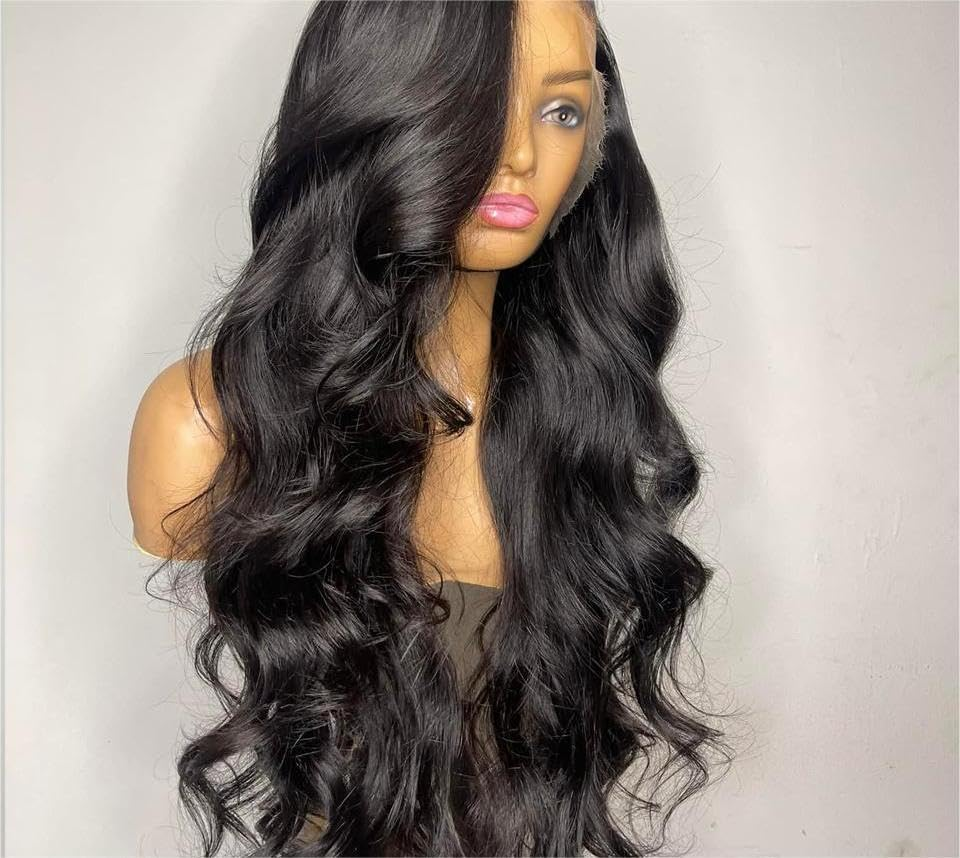 Wave Lace Front Glueless Wigs Pre Plucked Pre Cut HD Lace No Glue 10A Lace Closure Wigs for Women with Natural Hairline Natural Color 180% Density&zwnj; image number 1