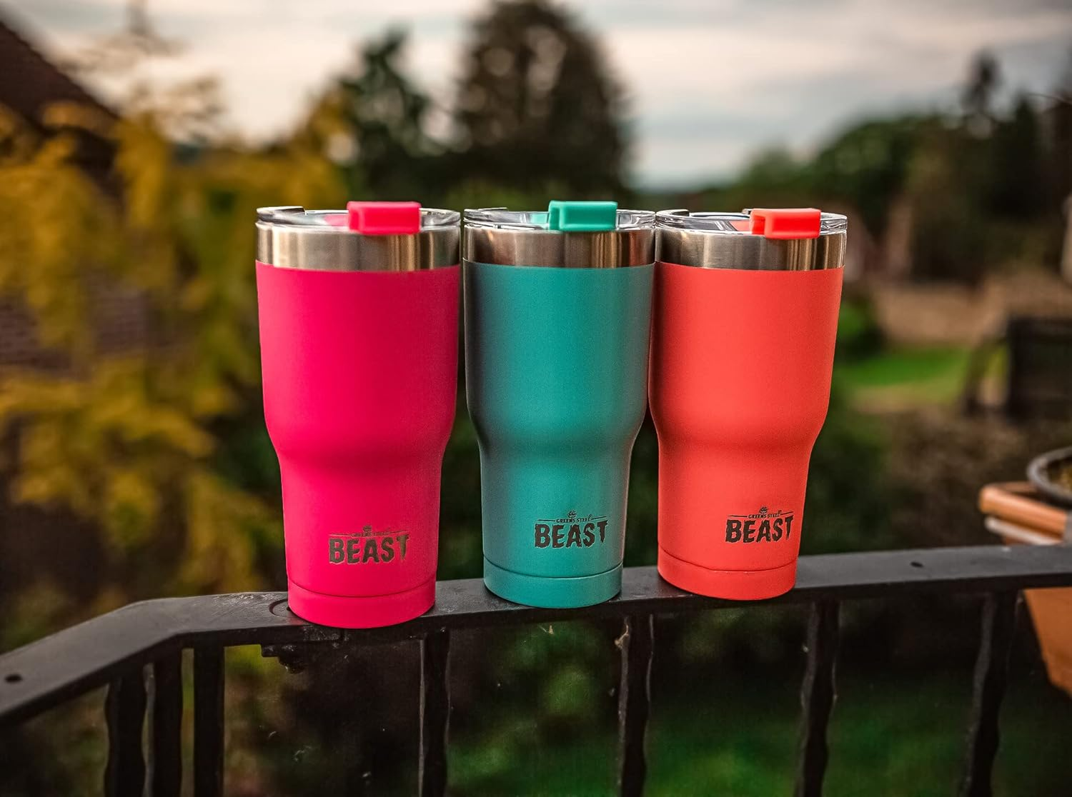 Greens Steel Beast 40 Oz Tumbler Stainless Steel Vacuum Insulated Coffee Ice Cup Double Wall Travel Flask by &hellip; (Cupcake Pink) image number 7