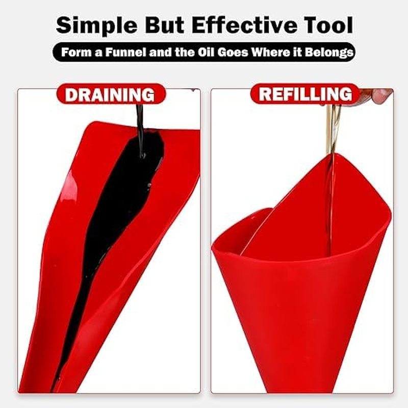 Flexible Oil Draining Funnel Tool, 1Pc Foldable Flexible Free Oil Filter,Reusable Drain Funnel Drain Tool for Cars, Trucks image number 2