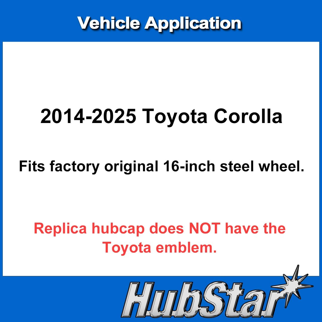 Hubcap Replacement for Toyota Corolla 2017-2019, Gloss Black 16-Inch Wheel Cover (1-Piece) image number 4