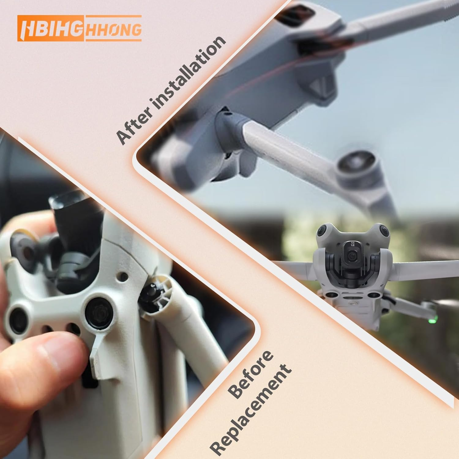 Front Arm Axis Replacement for DJI Mini 4 Pro/Mini 3 Front Arm Shaft Screws Arm Hinges for DJI Mini 3 Drone Accessories Parts with Repair Tools（Screws 3Pcs） image number 2