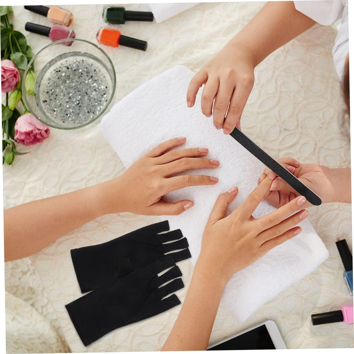 PACKOVE Uv Gloves for Gel Nails Sun Protection Gloves Tactile Sensitivity for Nail Art and Mobile Use image number 1