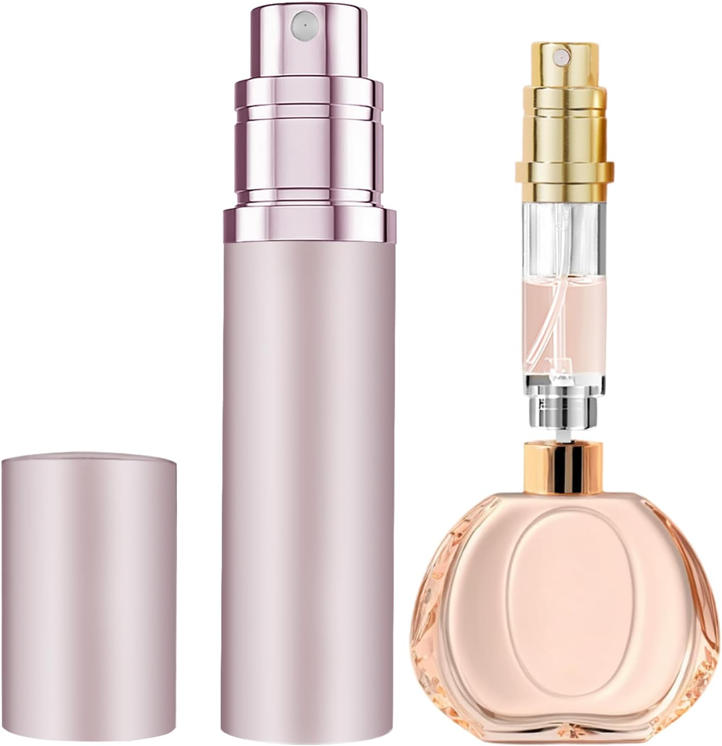 JOOMOKO Perfume Atomiser, 5Ml Perfume Travel Bottle, Refillable Perfume Bottle Portable Perfume Spray Bottle Perfume Dispenser Perfume Refill Bottle for Travel Accessories Women Men（Black＆Silver）