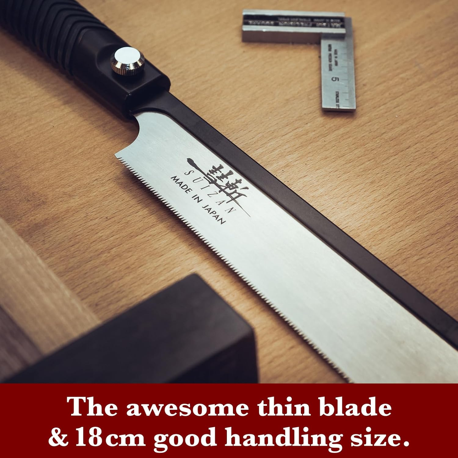 SUIZAN Dozuki Dovetail Saw 180Mm Rip Cross Angle Cut - Professional Japanese Pullsaw Handsaw Woodworking Tools image number 2