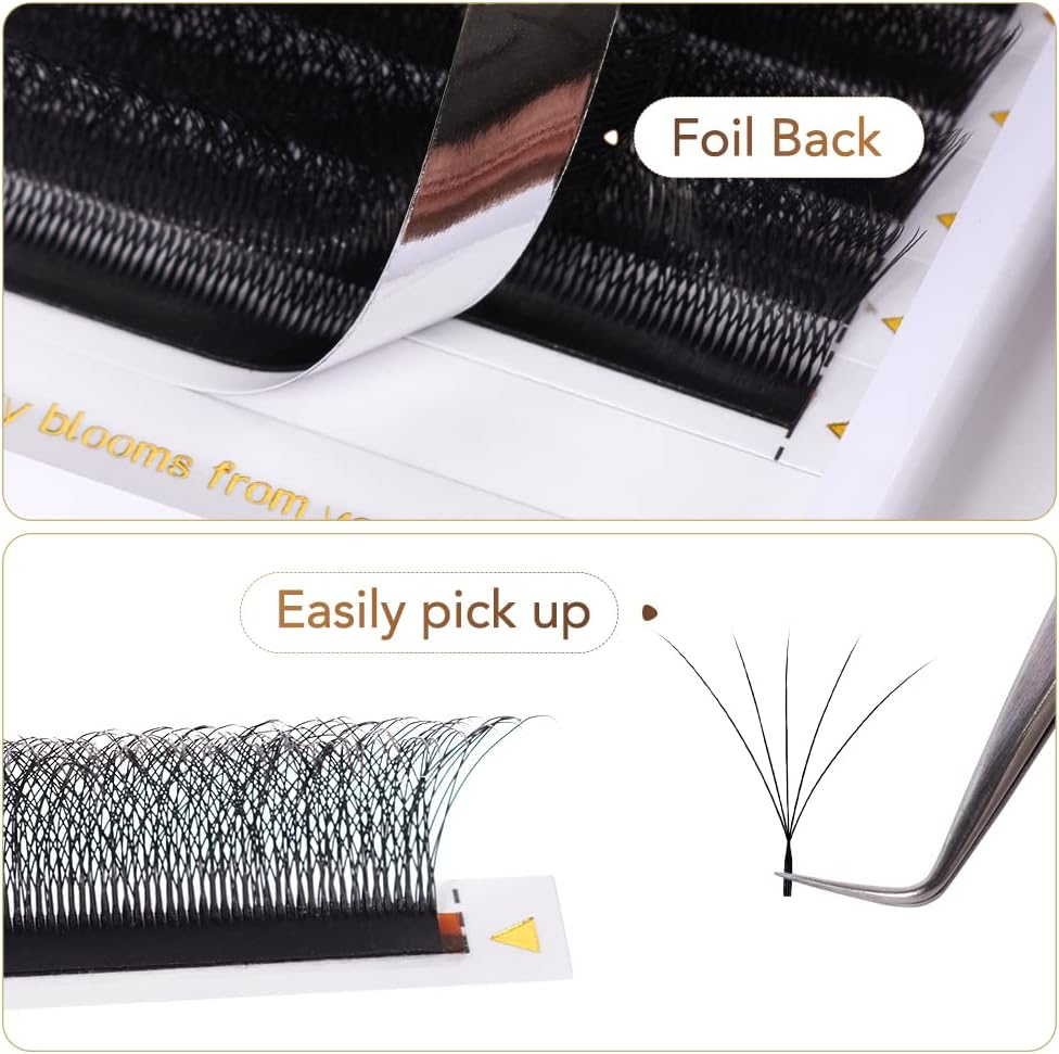 Lunamoon 5D Eyelash Extension, Premade Fans W Lash, Pre-Fanned Ready-To-Use Fan Eyelash Extension, Russian Volume Eyelash Cluster, Artificial Lash (5D/0.07C 8 Mm) image number 1