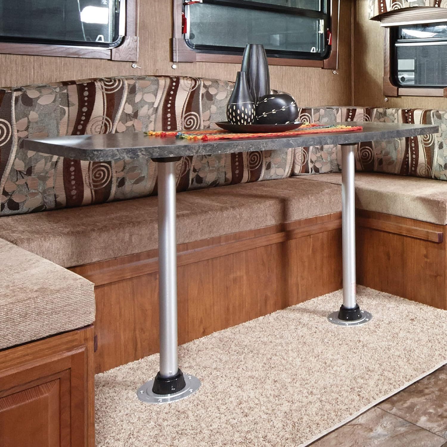 Manufacturers' Select ITC Silver Sequoia III Table Leg System for RV or Boat (25.5") TL4002C-25.5 (B09TBK319N) image number 3