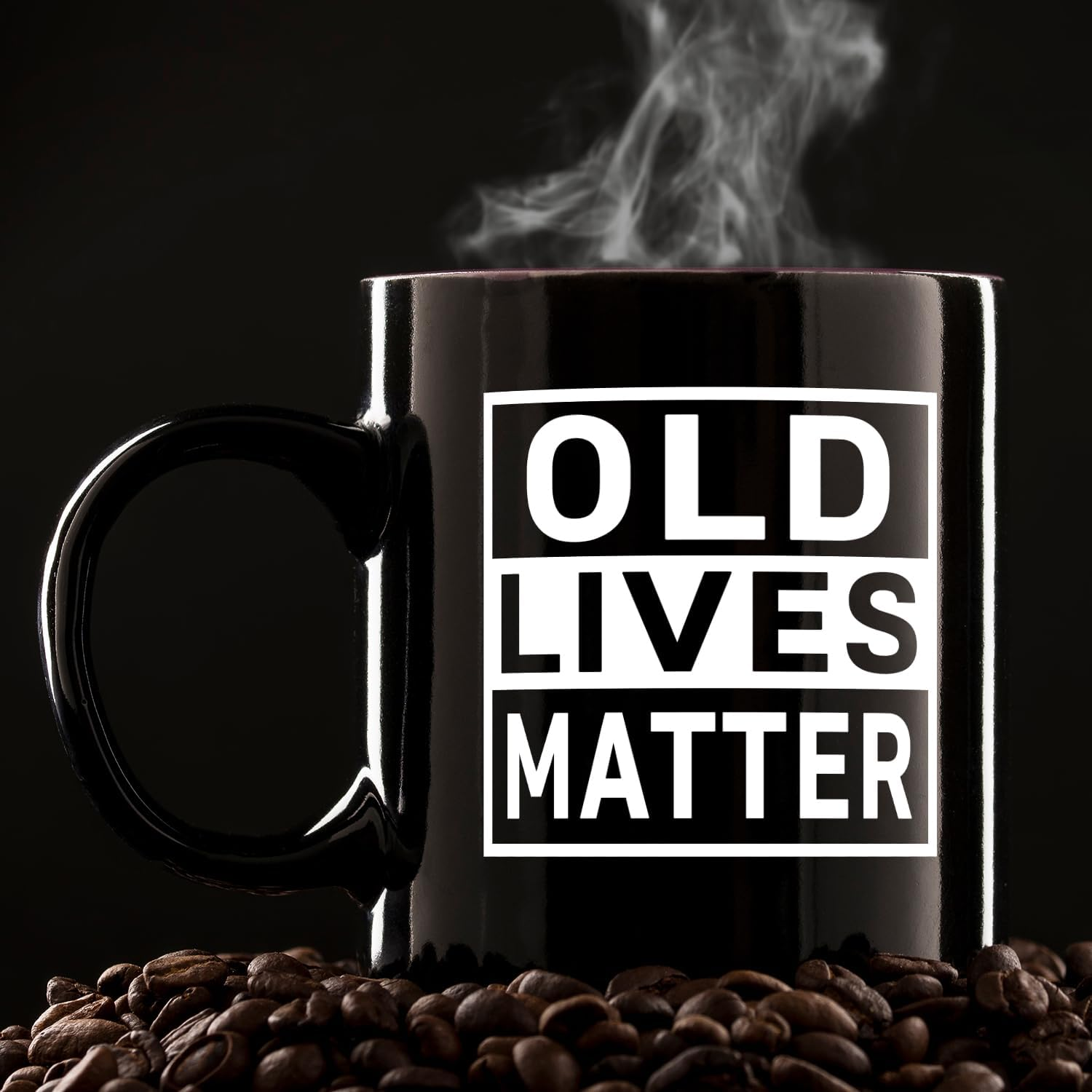 Fatbaby Funny Gifts for Elderly Senior Citizens,Old Lives Matter Coffee Mug,Humorous Gag Gifts for Mom Dad Grandma Grandpa Tea Cup 11OZ image number 2
