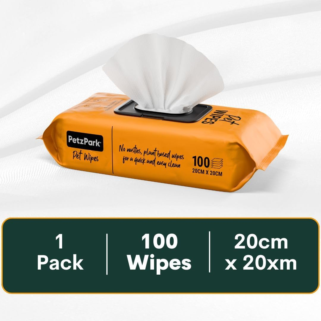 Dog Wipes Petz Park - Hypoallergenic, Cleaning and Hydrating, for Grooming Paws, Body and Butt - Coconut Scented, Made from 100% Compostable Bamboo - 100 Wipes image number 5