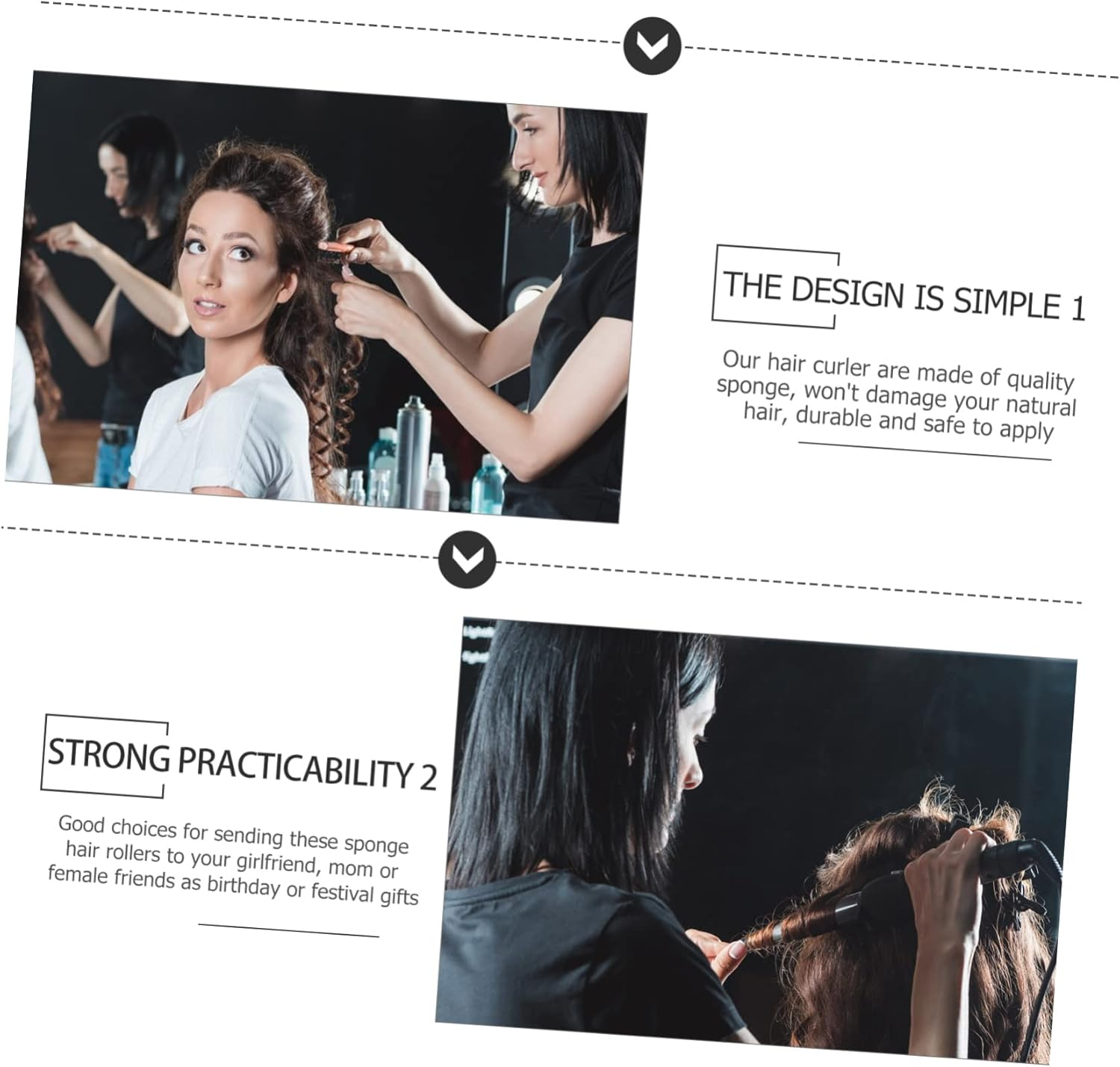 COMPUKAS 10Pcs Sponge Hair Rollers for Women Heatless DIY Curling Tool for Safe Odorless Lightweight Design for Comfortable Overnight Styling