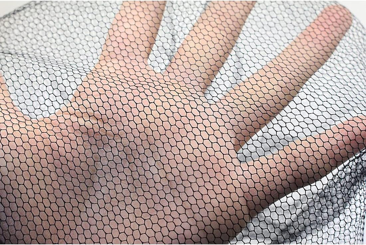 20Pcs Disposable Black Hairnets with Elastic Edge Mesh Stretchable Hairnet Caps - White image number 4