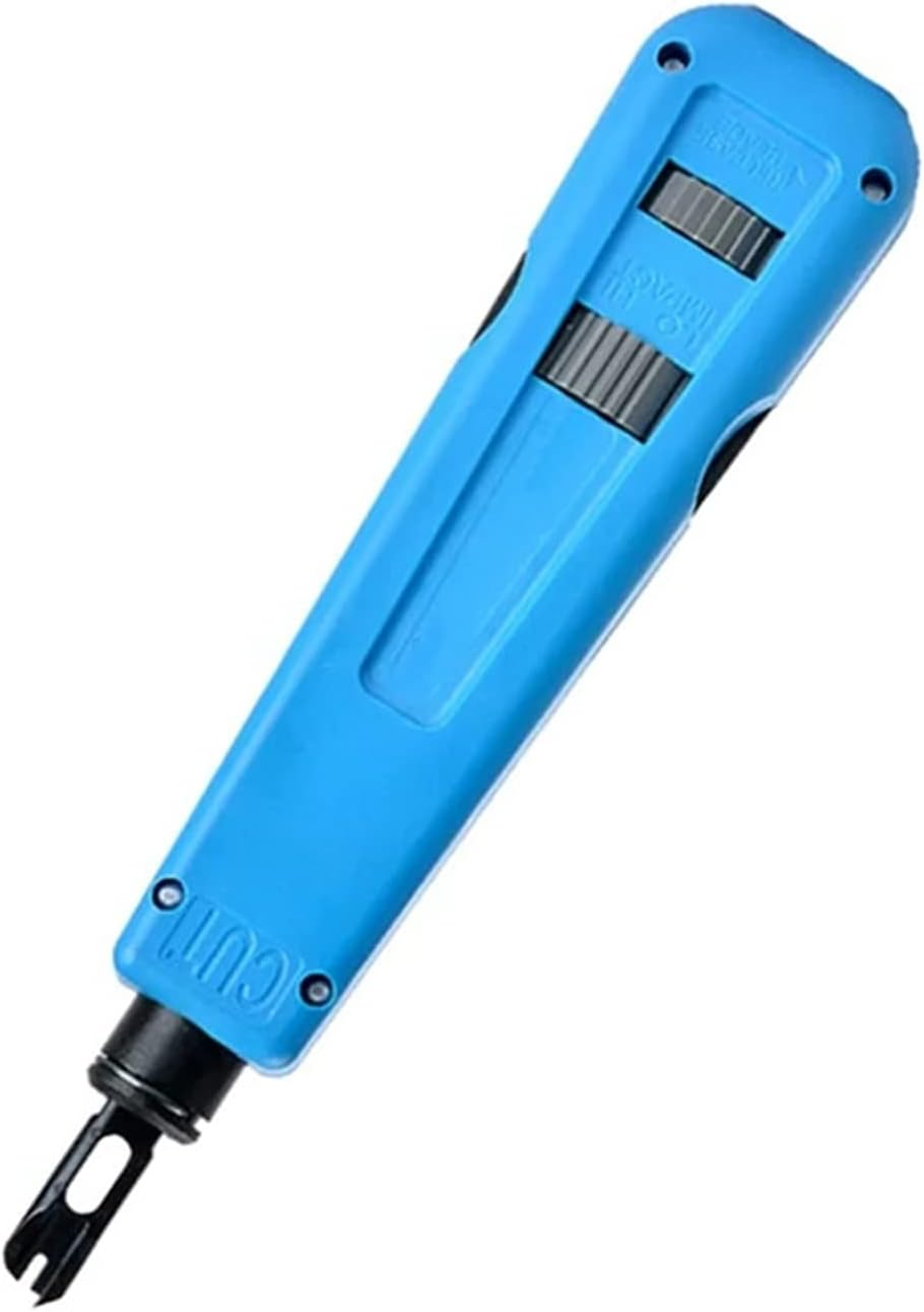 Punch down Tool, Multifunctional Network Terminal Insertion Tool, High Speed Steel Impact Cable Punch with Impulse Adjustment Button for Network and Wire Cable Connection image number 3