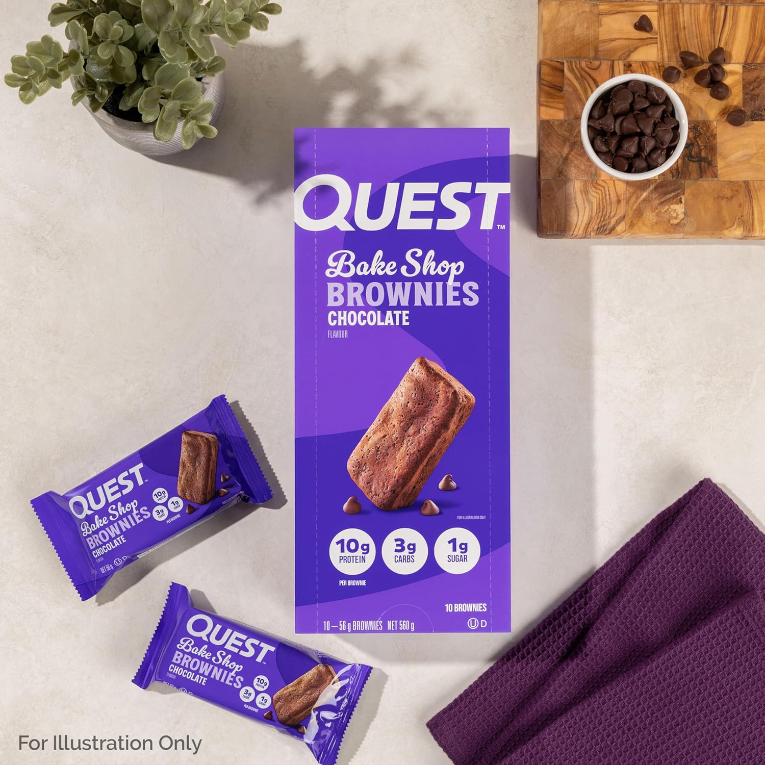 Quest Nutrition Bake Shop, Chocolate Brownies, 10G Protein, 3G Carbs, 1G Sugar, 10 Count image number 2