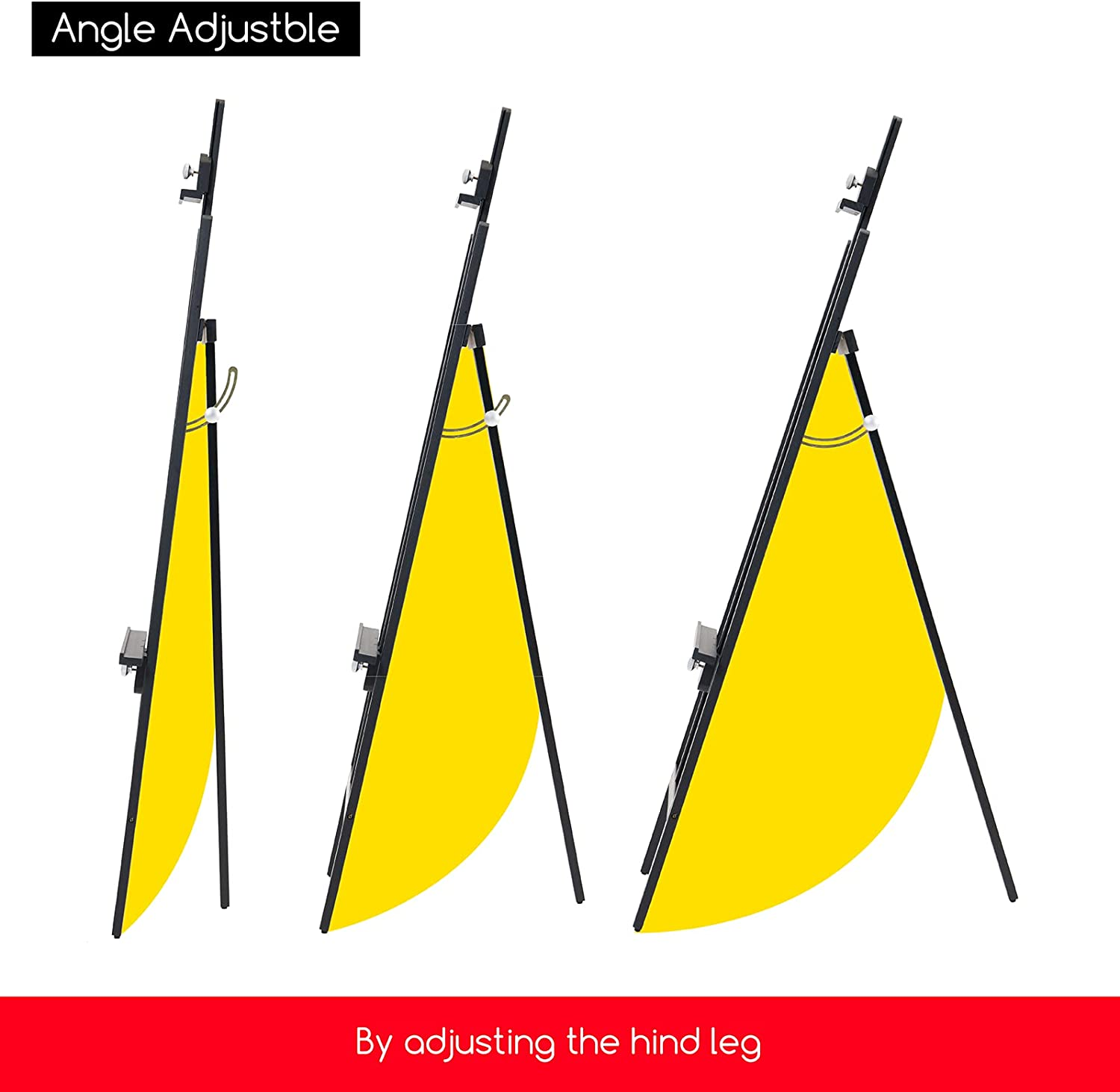 MEEDEN Wood Artist Easel for Painting Adjustable, Wood Art Easel for Adults, Holds Canvas up to 48", Painter'S Easel Black image number 4