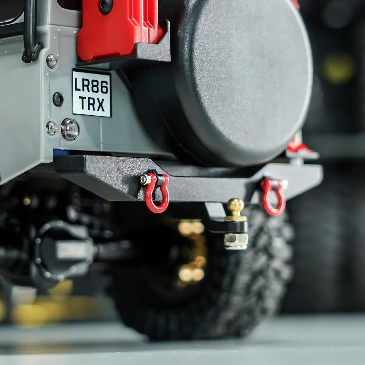 INJORA D Rings Tow Hooks with M1.4 Screws for FCX18 LC80 TRX4M Defender image number 1