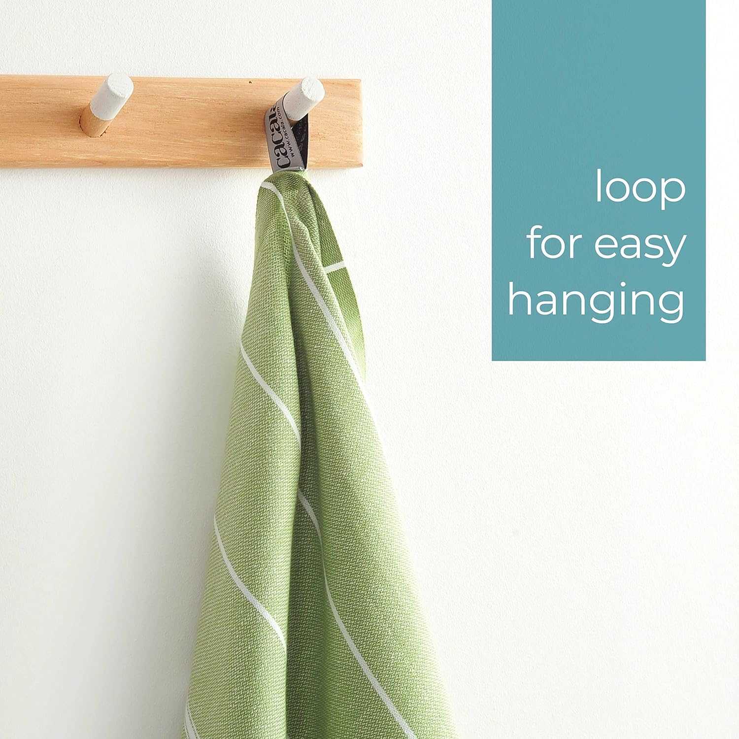 Cacala Turkish Hand Towels with Hanging Loop (23 X 36) Set of 4-100% Cotton Kitchen Towel Quick Dry Prewashed for Soft Feel Decorative Towels for Gym, Yoga, Bath and Kitchen - Olive Green - Dark Purple image number 7