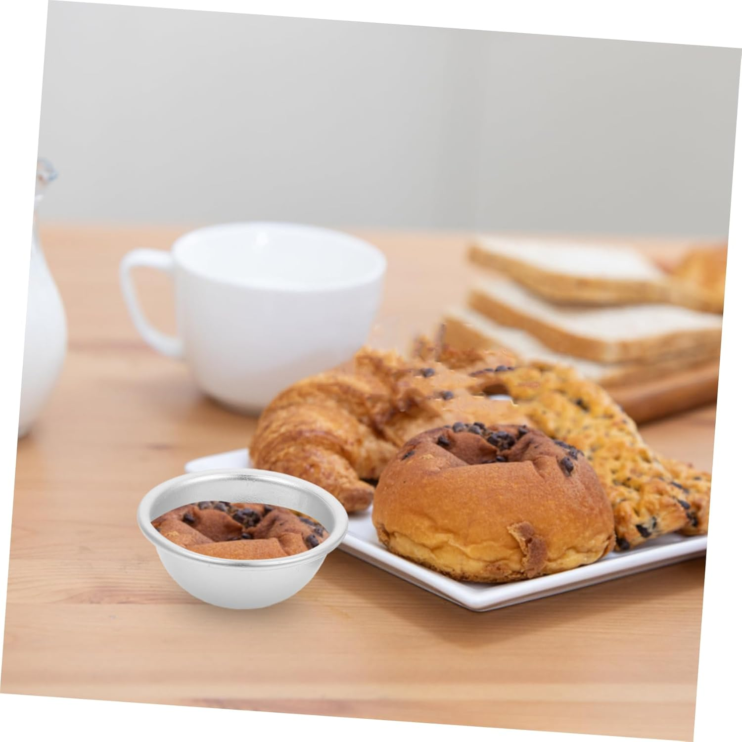 KONTONTY 4Pcs Aluminum Bath Bomb Molds DIY Cake Pans Hemisphere Pans Ball Molds Non-Stick Light Easy to Use for Small to Large Bath Bombs Food Crafting image number 1