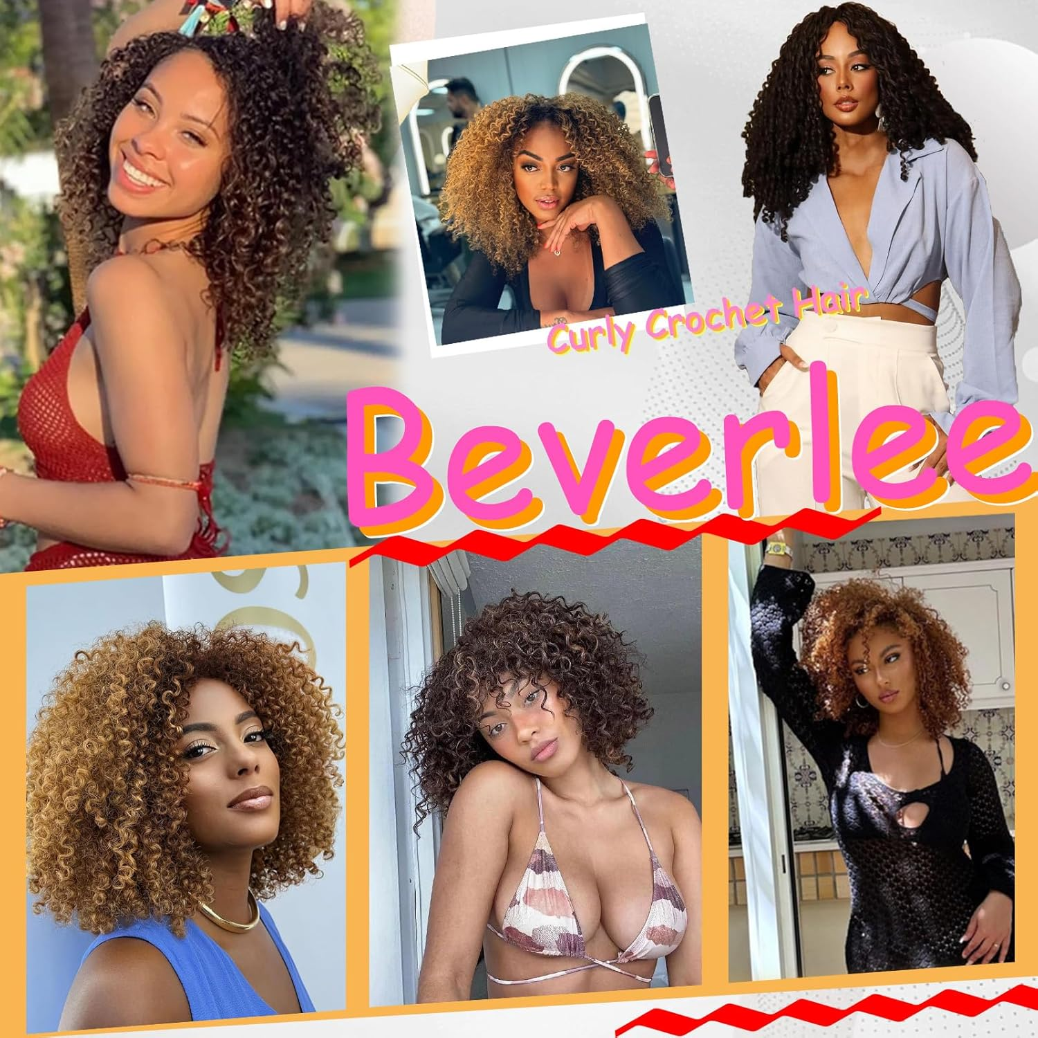 Beverlee Crochet Hair 12 Inch Curly Hair 8 Bundles Crochet Hair Micro Twist Yanky Twist Wavy Synthetic Hair Pre Rolled for Women image number 7
